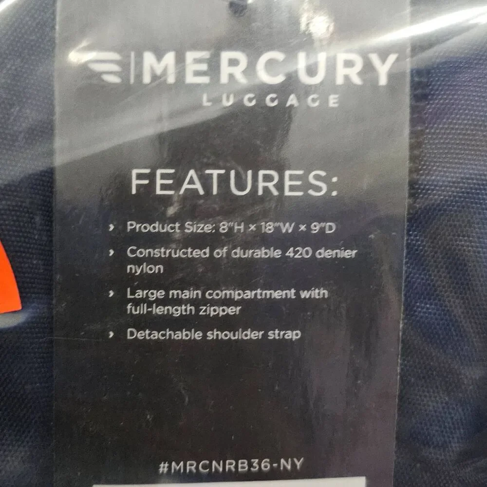 Mercury Carryon Bag Standard Duffel Bag Navy 420 Denier Nylon Travel MRCNRB36NY‎